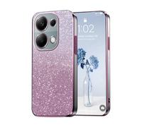 PanXCase Paillettes Coque pour Xiaomi Redmi Note 13 Pro 4G / Poco M6 Pro - Étui Transparente Glitter Dessin Élégant Souple Ultra Fine Fille Femme Légère Antichoc Housse (Rose)