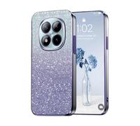 PanXCase Paillettes Coque pour Xiaomi Redmi Note 15 Pro 4G - Étui Transparente Glitter Dessin Élégant Souple Ultra Fine Fille Femme Légère Antichoc Housse (Violet)