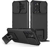 PANXIYUE Coque pour Oppo A92/A52/A72,Protection de la Caméra Étui avec Lentille Coulissante Couverture,360 Degres Full Body Armor et Antichoc Durable Protecteur Bumper Support stéréo Housse Étui-Noir