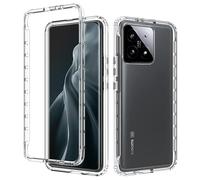 PANXIYUE Coque pour Xiaomi 14T, Antichoc Transparent TPU Souple et PC Rigide 360°Full Body Protection Housse Etui pour Xiaomi Mi 14T, Transparent