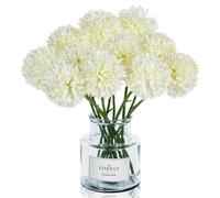 PANYI 12 Hortensia Artificielle Artificielles Deco pour Cimetière Boule de Fleurs Boule de Fleur Artificielle Mariage pour Décorations de Jardin Mariages Centres de Table (Blanc)