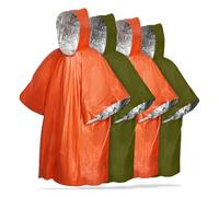 PANYI 4 Pcs Poncho Imperméable Couverture de Survie Facile Mettre enlever