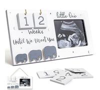 PANYI Cadre Photo Bebe Nouveau Né pour Cadre Photo pour La Première éChographie de Grossesse pour éChographie Avec Compte à Rebours des Semaines de Grossesse