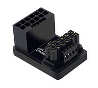 Panysilioer PCIE5.0 Carte Graphique ATX3.0 Alimentation 12VHPWR 16 vers 16P 600W Mâle vers 180 Degrés Adaptateur Fiche Noir