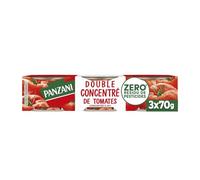 PANZANI - Double concentré de tomates intense, texture onctueuse pour recettes savoureuses (3x70g) - Le lot de 4
