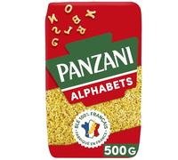 PANZANI - Pâtes Alphabets pour Potage | Savoureux et onctueux | Idéal pour les soupes et bouillons | le paquet de 500g | LOT DE 4