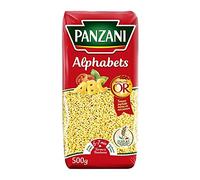 PANZANI - Pâtes Alphabets pour soupe, 500g : des lettres ludiques pour égayer vos plats de pâtes ! - Lot De 4 - Vendu Par Lot