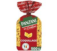 PANZANI - Pâtes Coquillage Saveur Authentique, Texture Ferme et Fondante pour Tous Plats (500g) - Le Lot De 4