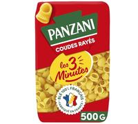 PANZANI - Pâtes Coudes Rayés à Cuisson Rapide, Texture Fondante et Saveur Authentique (500g) - Le Lot De 4
