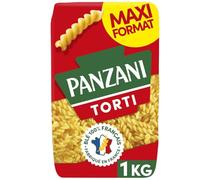 PANZANI - Pâtes torti | Savoureux et onctueux | Idéal pour vos plats de pâtes | le paquet de 1kg | LOT DE 4