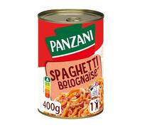 PANZANI - Plat Individuel Spaghetti Bolognaise | Savoureux et onctueux | Prêt à déguster | la boite de 400g | LOT DE 4