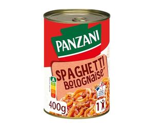 PANZANI - Plat Prêt à Déguster Spaghetti Bolognaise aux Saveurs Authentiques (Boite 400g) - Le lot de 4