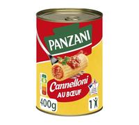 PANZANI - Plat Savoureux Cannelloni Pur Bœuf, Pâtes Fondantes et Farce Gourmande (400g) - Le lot de 4