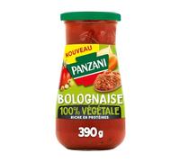PANZANI - Sauce Bolognaise Végétale Gourmande, Saveur Authentique aux Légumes Fondants (Pot 390g) - lot de 4 - Vendu par Lot