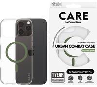 CARE by PanzerGlass CARE by PanzerGlass Coque Urban Combat MagSafe iPhone 16 Pro Max Transparent / Vert