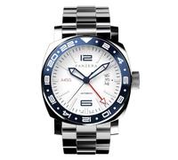 Panzera Aquamarine 45G Mécanique Automatique Acier Blanc Date Saphir GMT Montre Homme