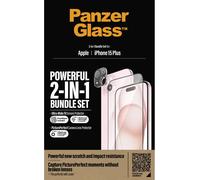 PanzerGlass PanzerGlass Pack 2-en-1 Protection d'écran antibactérienne Ultra-Wide Fit avec applicateur + Protection de caméra iPhone 15 Plus