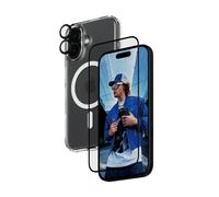 PanzerGlass - Pack de protection 3 en 1 - coque de protection pour téléphone portable - ajustement ultra-large avec EasyAligner - compatibilité avec MagSafe - plastique recyclé, polyéthylène téréphtal