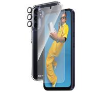PanzerGlass Protection Écran 3-en-1 pour Samsung Galaxy A14/A15/A15 5G - Verre Trempé, PET, Silicone - Ultra-Wide Fit, EasyAligner, Résistant aux Rayures/Chocs.