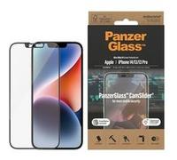 PanzerGlass CamSlider - Protection d'écran pour téléphone portable - facile à utiliser - verre - couleur de cadre noir - pour Apple iPhone 13, 13 Pro, 14 Noir G