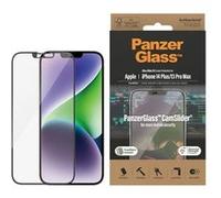 PanzerGlass CamSlider - Protection d'écran pour téléphone portable - facile à utiliser - verre - couleur de cadre noir - pour Apple iPhone 13 Pro Max, 14 Plus Noir G