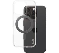 PanzerGlass CARE by ® Feature Case Transparent m. Schwarz Kickstand & MagSafe iPhone 16 Pro, Cover, Apple, Apple - iPhone 16 Pro, Transparent