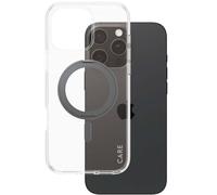 PanzerGlass CARE by ® Feature Case Transparent m. Schwarz Kickstand & MagSafe iPhone 16 Pro Max, Cover, Apple, Apple - iPhone 16 Pro Max, Transparent