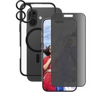 PanzerGlass CARE by ® Panzerglas 3-in-1 Protection Coque arrière Apple iPhone 16 Plus transparent, noir chargement par induction B1359+P2863+1283