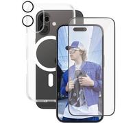 PanzerGlass CARE by ® Panzerglas 3-in-1 Protection Coque arrière Apple iPhone 16 transparent chargement par induction B1337+2861+1285