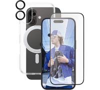 PanzerGlass CARE by ® Panzerglas 3-in-1 Protection Verre de protection décran Apple iPhone 16 1 pc(s) anti-traces de doigts, résistant aux éraflures