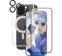 CARE by PanzerGlass - Pack de protection 3 en 1 - coque de protection pour téléphone portable - compatibilité avec MagSafe - plastique recyclé - pour Apple iPhone 16 Pro G