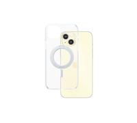 PanzerGlass CARE Feature Case Transparent avec Kickstand Argenté et MagSafe pour Apple iPhone 15 Plus, écran 6.69", Plastique Recy nti-Choc 4.8m, MIL-STD-810H