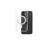 PanzerGlass CARE Feature Case Transparent avec Kickstand Argenté et MagSafe pour iPhone 16, Housse de protection antichoc et anti-rayures, Standard MIL-STD-810H