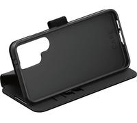 PanzerGlass CARE Feature Wallet Étui portefeuille Samsung Galaxy S25 Ultra noir fonction socle, résistant aux chocs CRRFEWLG38488