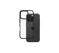 PanzerGlass CARE Flagship Case Transparent Urban Combat Cadre Noir pour iPhone 16 Pro - Housse de Protection, MIL-STD-810H, 75.7x153.9x14.2mm, 28g