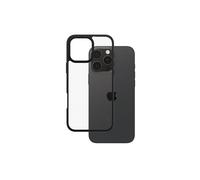 PanzerGlass CARE Flagship Case Urban Combat Transparent Frame Noir pour iPhone 16 Pro Max - Housse antichoc MIL-STD-810H, anti-jaunissement - 81.9x167.3x14.2mm, 32g