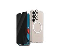 PanzerGlass CARE Privacy Bundle Samsung Galaxy S25 - Protection d'écran transparente en verre trempé, PET, Silicone - Anti-rayures, Chocs & Confidentialité - 143.3x66.9x0.35mm