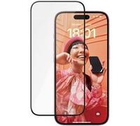 PanzerGlass Ceramic Protection - Protection d'écran pour téléphone portable - ajustement ultra-large avec EasyAligner - verre - couleur de cadre noir - pour Apple iPhone 15 Noir G