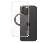 CARE by PanzerGlass - Coque de protection pour téléphone portable - compatibilité avec MagSafe - plastique recyclé - transparent, noir - pour Apple