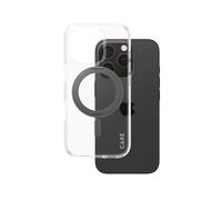 CARE by PanzerGlass - Coque de protection pour téléphone portable - compatibilité avec MagSafe - plastique recyclé - transparent, noir - pour Apple