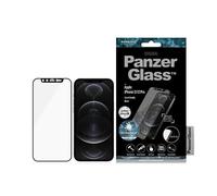Panzerglass E2E Antimicrobial Microfracture Glass with Swarovski Crystal Camera Shield pour Iphone 12 / 12 Pro - Avec cadre noir