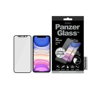 PanzerGlass E2E Super+ verre trempé avec cache caméra en cristal Swarovsky pour iPhone XR / 11 - avec cadre noir