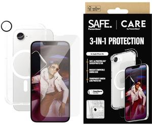 PanzerGlass Fashion 3-in-1 Set Set étui + verre de protection Apple iPhone 16e multicolore résistant aux chocs, chargement par induction CRNCHFUG29845