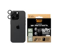 PanzerGlass HOOPS Protecteur d'objectif d'appareil photo pour Apple iPhone 16 Pro/16 Pro Max 2024 | Verre ultra haute clarté, couverture complète de l'objectif individuel, anti-rayures et anti-traces