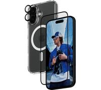 PanzerGlass ® Kit de protection 3 en 1 pour iPhone 16, Apple, Apple - iPhone 16, Application sèche, Résistance aux rayures, Résistance aux chocs, Transparent, 1 pièce(s)