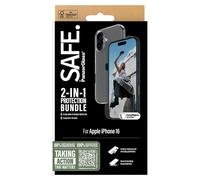 PanzerGlass ¿Pack 2-en-1 Coque Clear TPU + Protection d'écran Ultra-Wide Fit iPhone 16