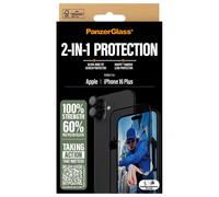Panzerglass ¿Pack 2-En-1 Protection D'écran Antibactérienne Ultra-Wide Fit Avec Applicateur + Protection De Caméra Iphone 16 Plus