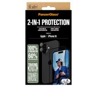 Panzerglass ¿Pack 2-En-1 Protection D'écran Antibactérienne Ultra-Wide Fit Avec Applicateur + Protection De Caméra Iphone 16