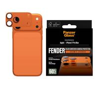 PanzerGlass Protection d'objectif caméra iPhone 17 Pro Max Cadre aluminium orange Verre anti-rayures