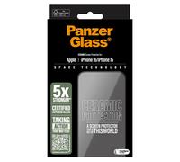 PanzerGlass PanzerGlass Protecteur d'écran en céramique avec applicateur iPhone 16 Transparent